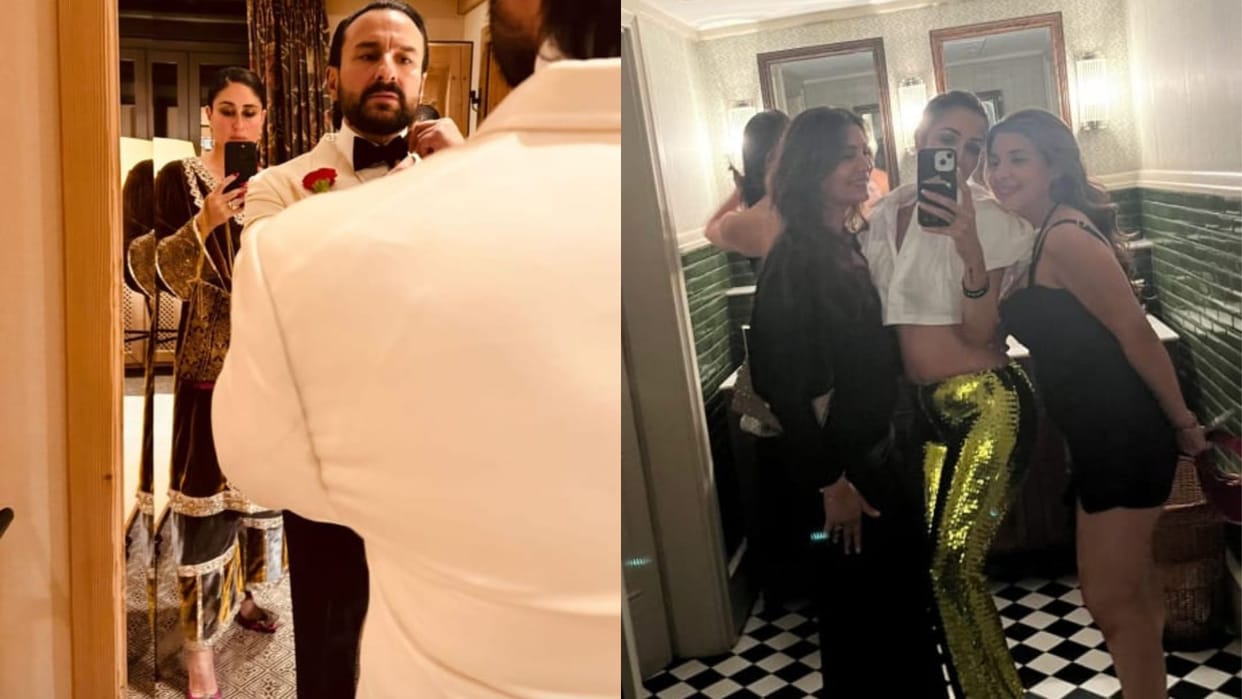 Kareena Malaika Arora Saif Varun Dhawan Ibrahim Palak Tiwari welcomed New Year 2024 in this style see pictures