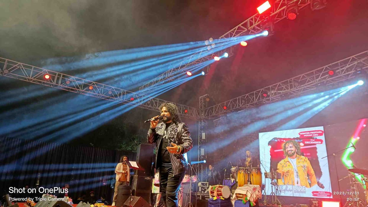 Singers performed at a cultural program organized in Mount Abu to celebrate New Year.