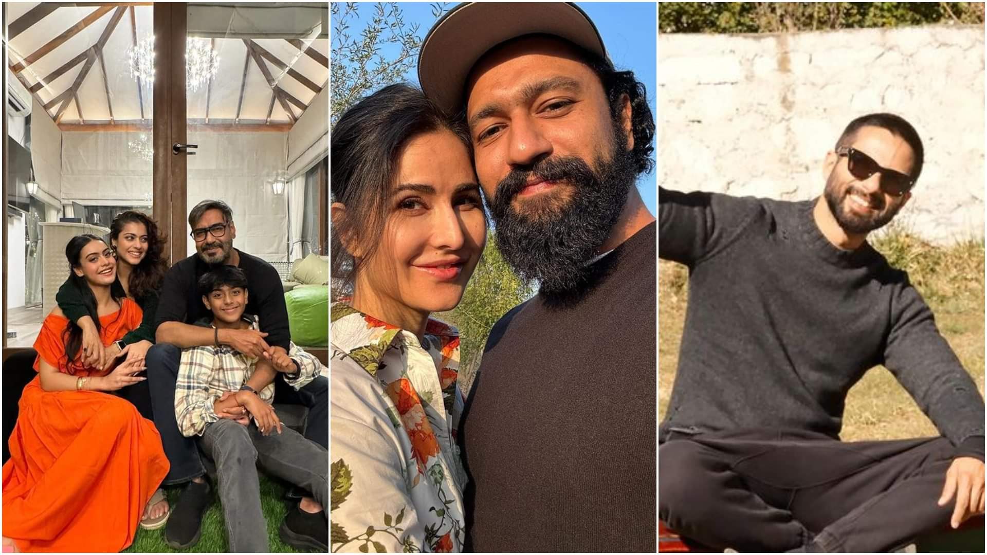 Shahid Kapoor Kajol Katrina Kaif Nayanthara give glimpse of how they celebrated New Year 2024 See here photos