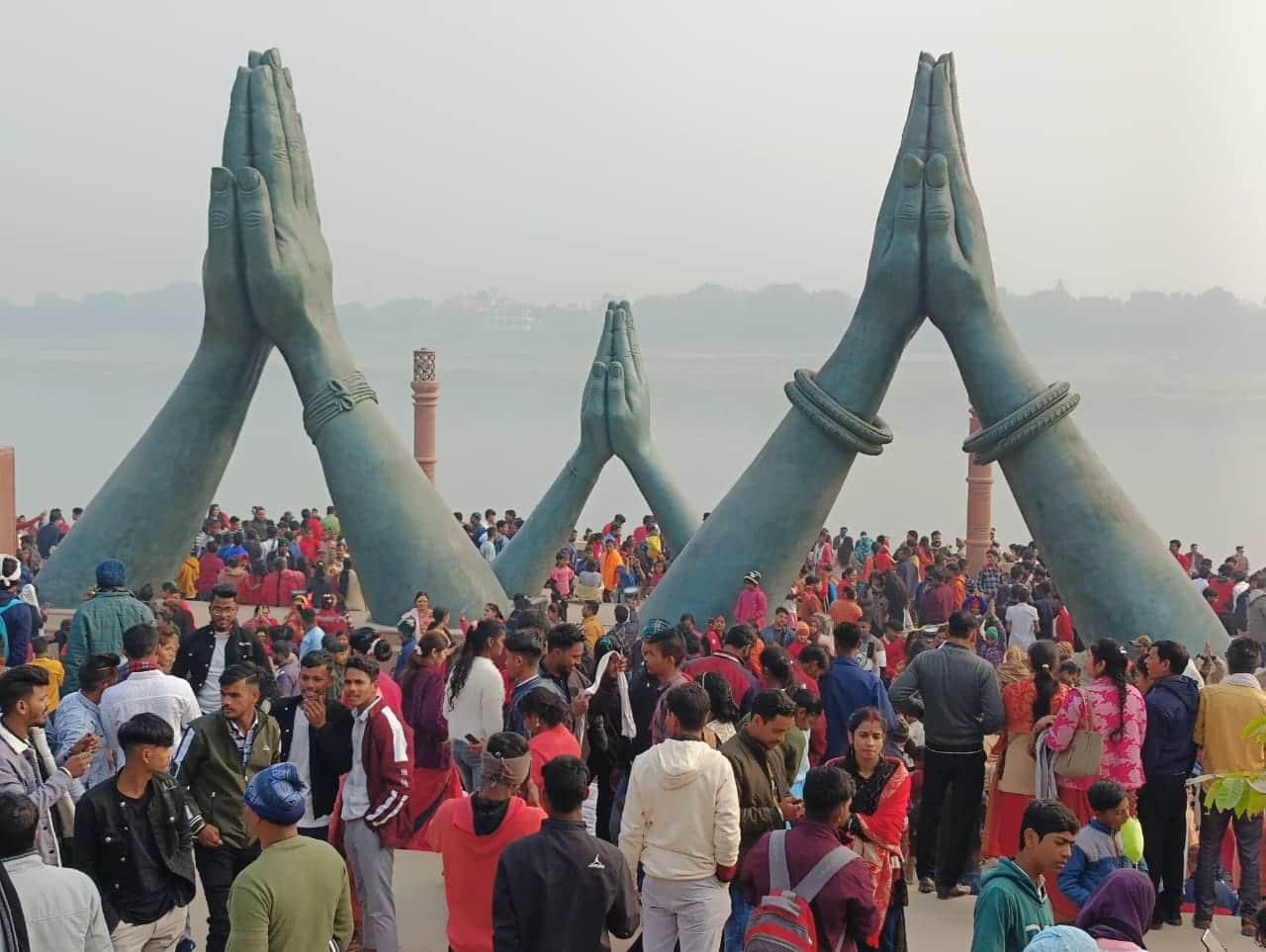 new year 2024 crowd of devotees in Markandey Mahadev Temple and Swarved Mahamandir see latest photos
