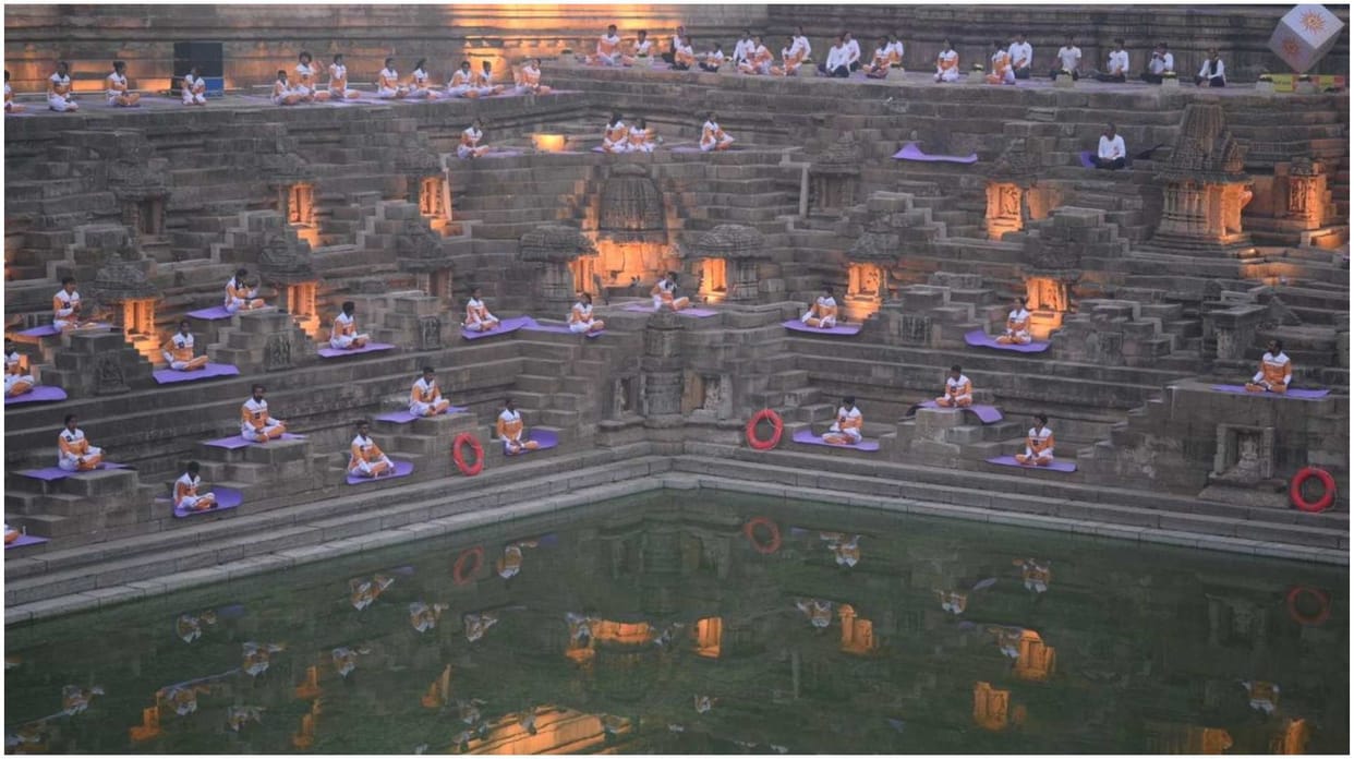 Gujarat's people set a new Guinness World Record title for most people doing Surya Namaskar