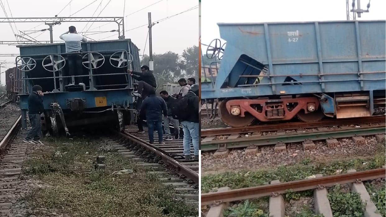 Goods train derails in Shahjahanpur rail traffic disrupted for two and half hours