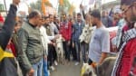 हिंदूवादी संगठन का प्रदर्शन
