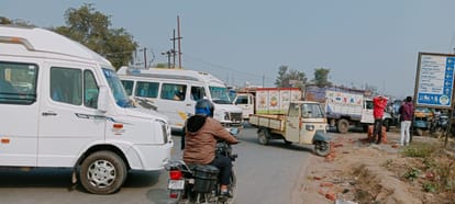 Bihar News : truck bus strike in bihar collapsed day to day life, gandhi setu jam, lpg cylinder out of stock