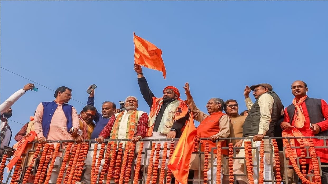 Bihar News; BJP Luv-Kush chariot sent to Ayodhya; Shri Ram Mandir, Samrat Chaudhary, Nitish Kumar, PM Modi