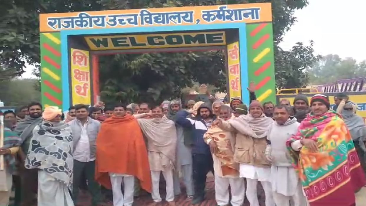 Protest against Viksit Bharat Sankalp Yatra in village Karmshana of Sirsa, villager demanding irrigation water