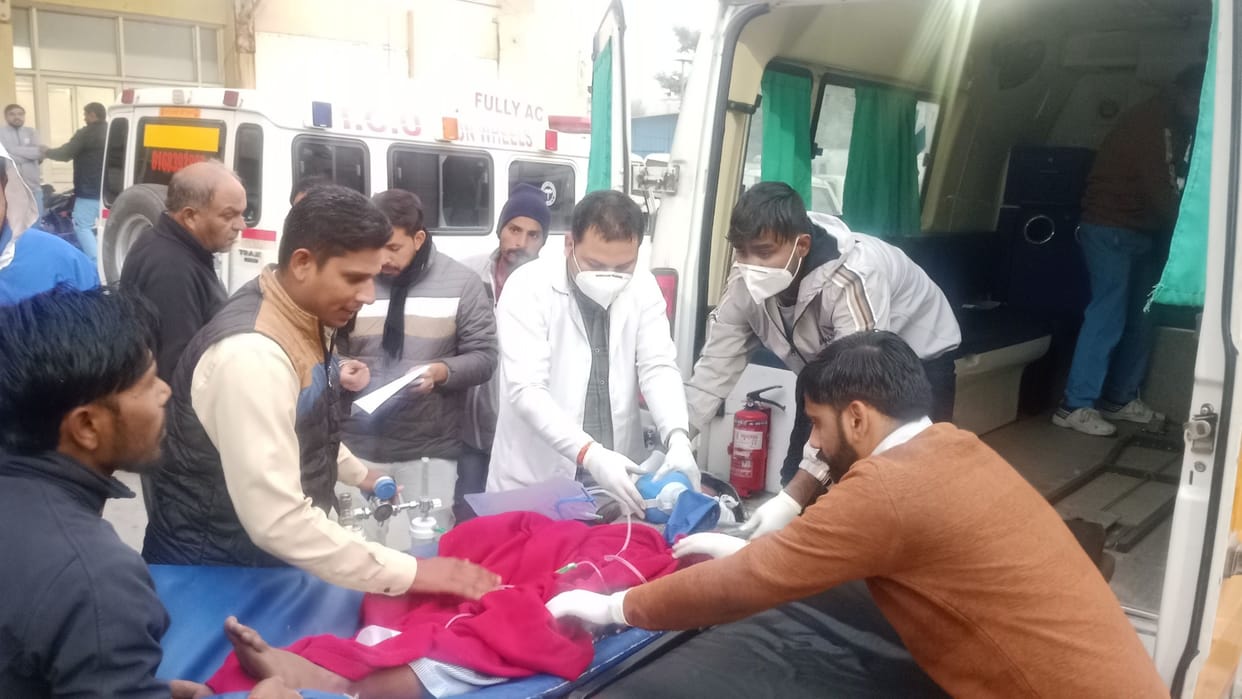 Panipat: Husband-wife and children were locked in a room and set on fire, one dead