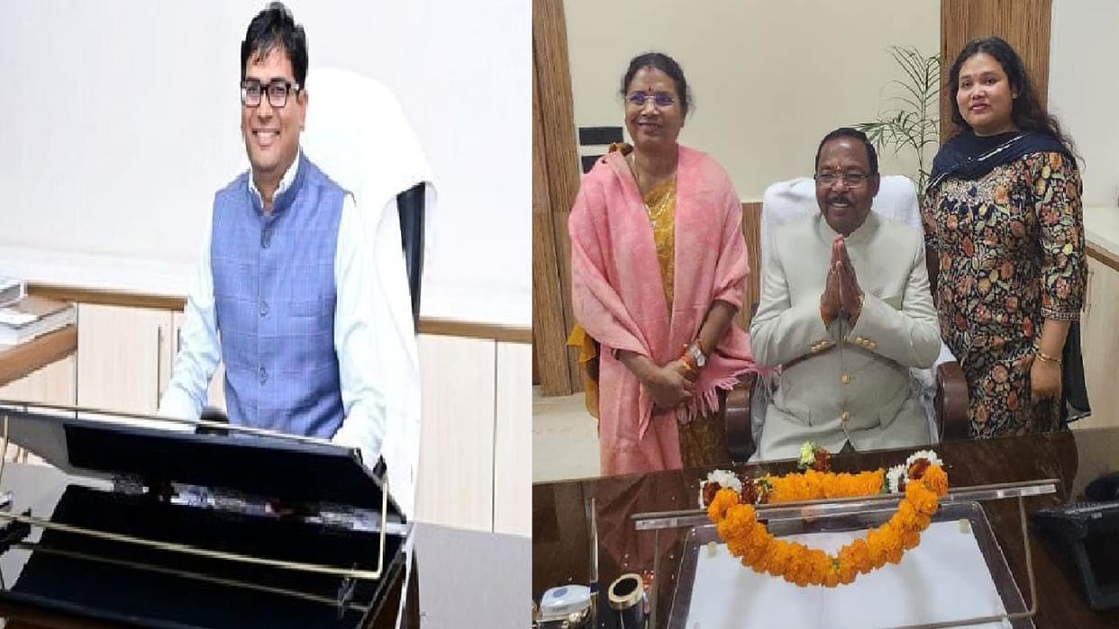 CG: Minister OP Chaudhary and  Ramvichar netam took charge, said- always ready to serve Chhattisgarh