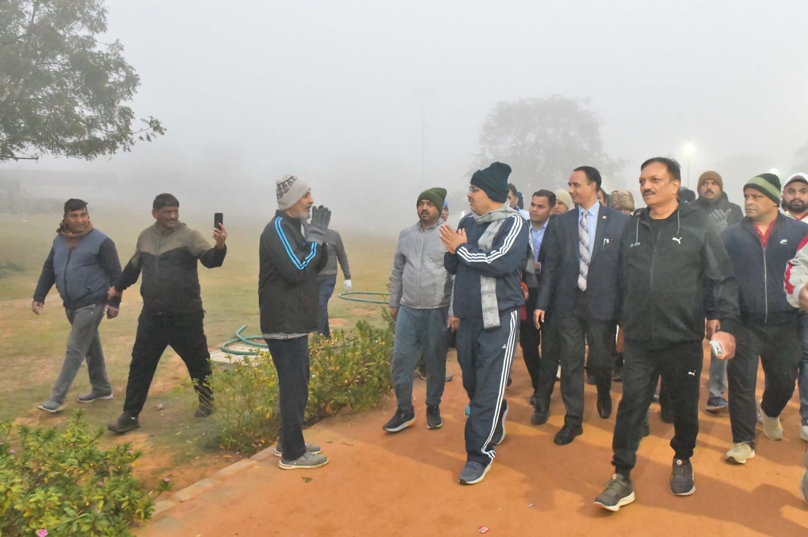 Rajasthan News: CM reached City Park for morning walk, talks about down to earth personality