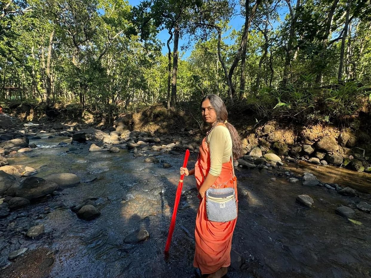 Indore: UP's Shipra set out on foot on the Ram Van Gaman Path, started the journey of four thousand kilometers