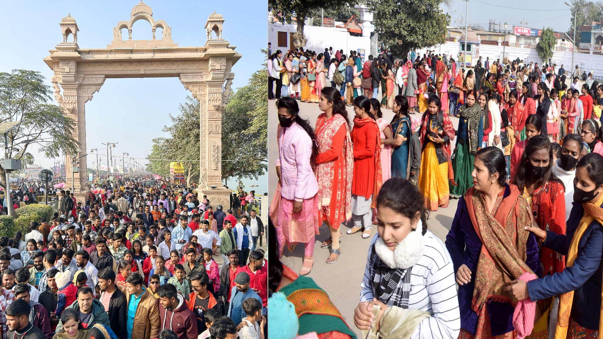 The city was immersed in New Year's celebrations, the crowd gathered and the city came to a standstill.