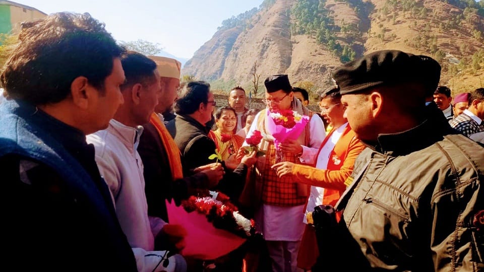 Uttarakhand news: CM Pushkar Singh Dhami visit Kapkot bageshwar