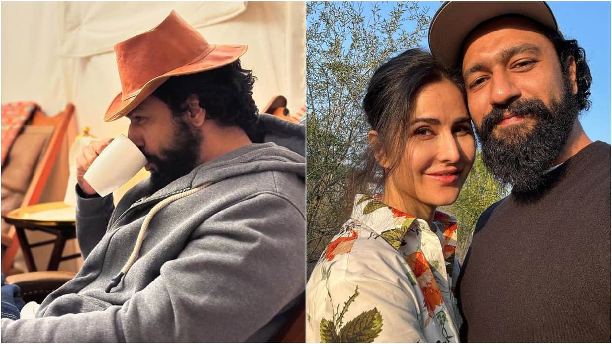 Merry Christmas Fame Katrina Kaif captured Vicky Kaushal enjoying cup of coffee on New Year vacay in Rajasthan