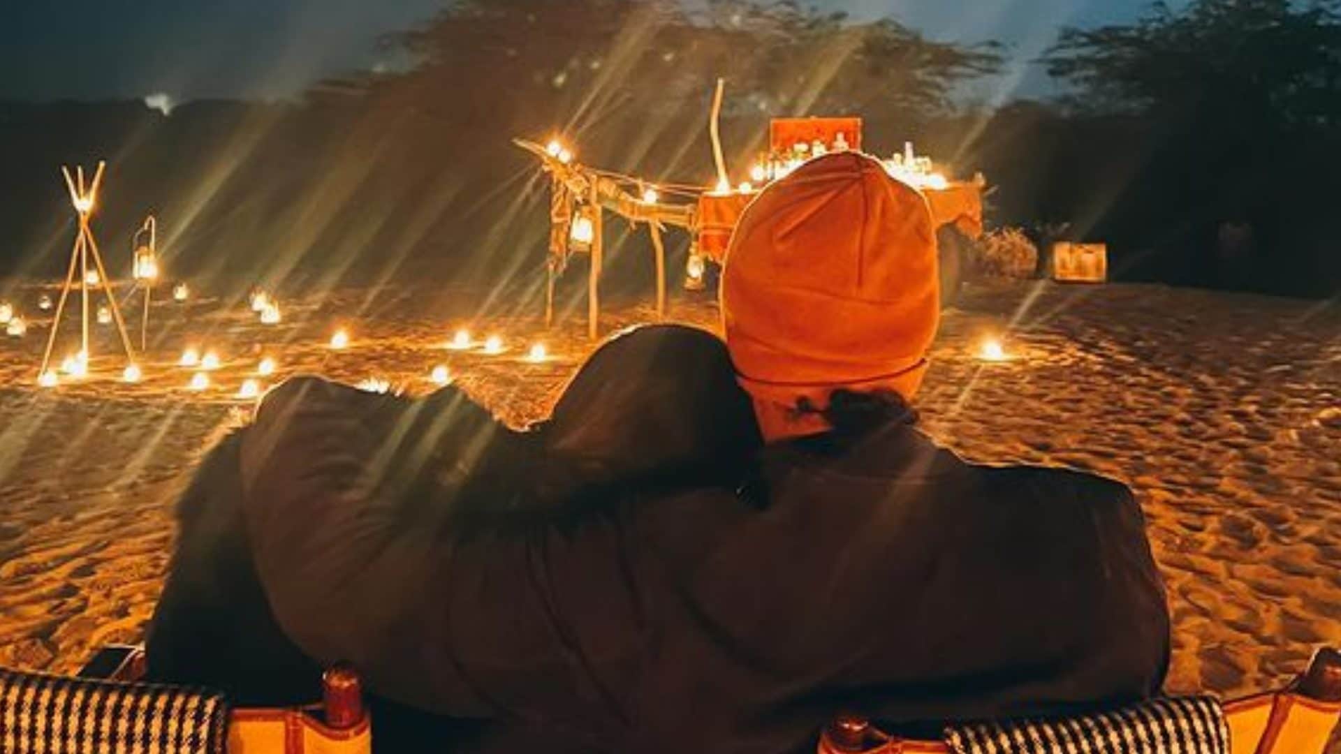 Merry Christmas Fame Katrina Kaif captured Vicky Kaushal enjoying cup of coffee on New Year vacay in Rajasthan