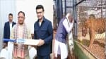 सौरव गांगुली ने की सीएम साय से मुलाकात, फाइल फोटो- बाघ के साथ फोटो लेते पीएम मोदी