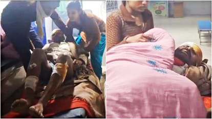 घायल दंपति को अस्पताल ले जाया गया है