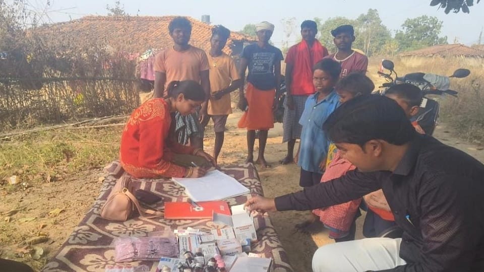 Health camp organized in Korwa tribe dominated village Jampani