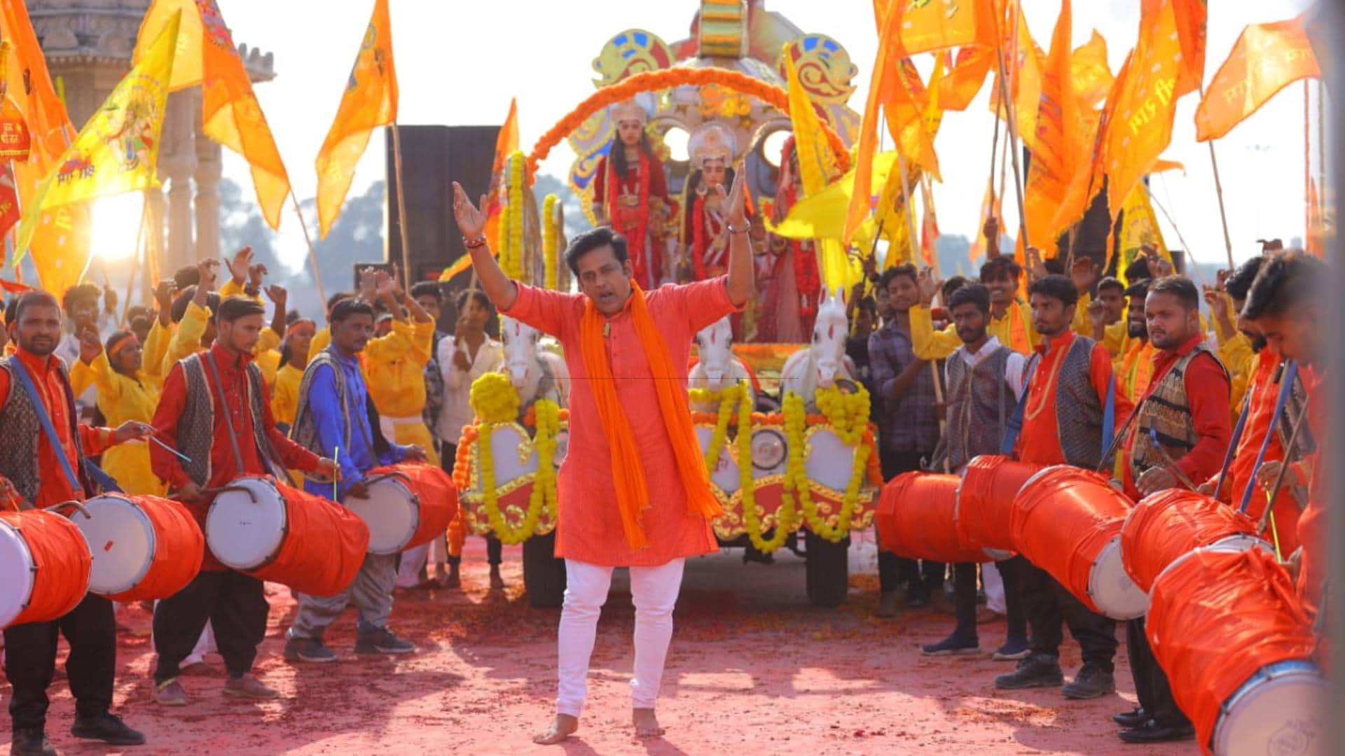 Ayodhya ke Shriram Ravi Kishan will give his voice in the music video recording of the song starts from today