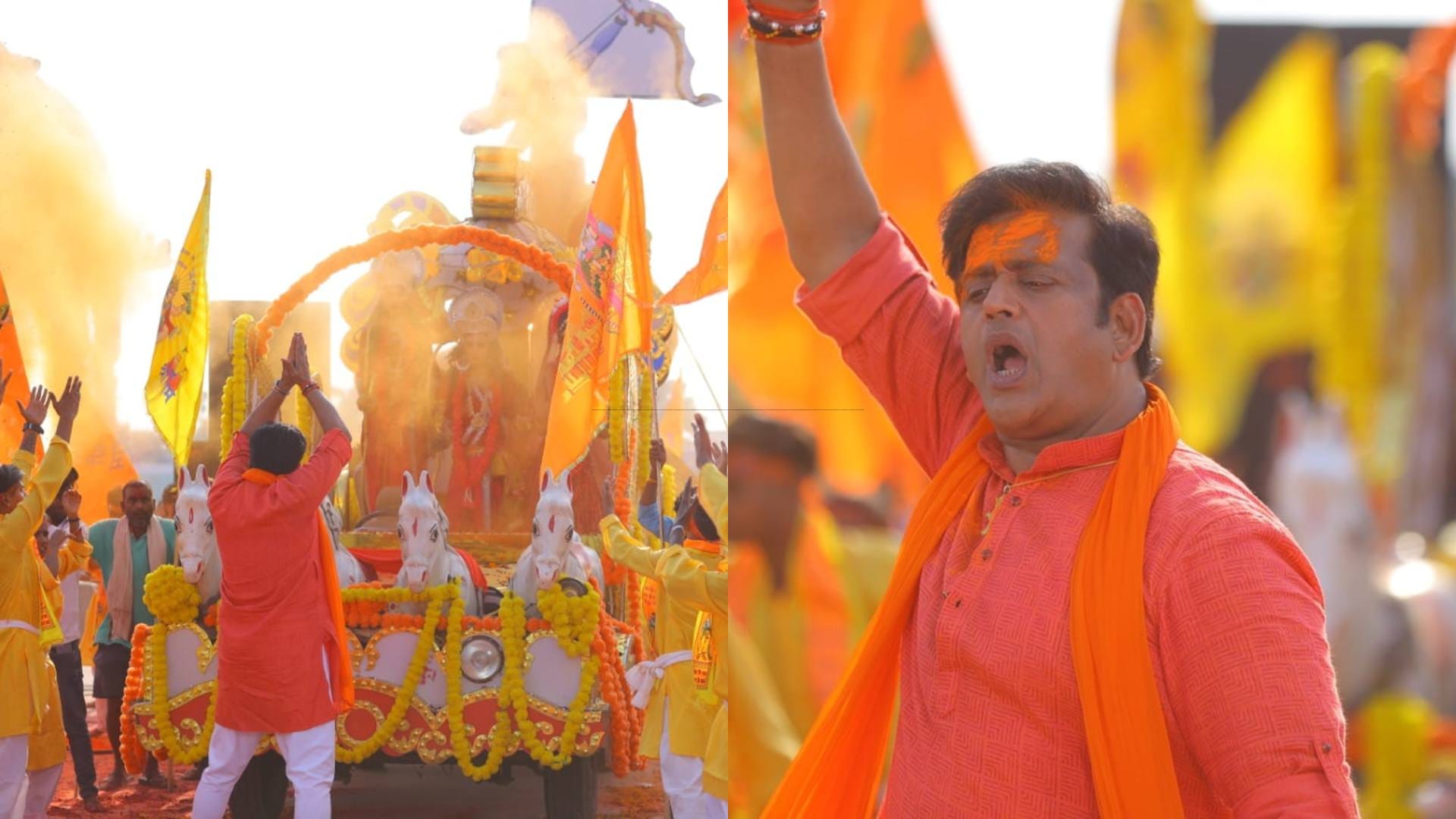 Ayodhya ke Shriram Ravi Kishan will give his voice in the music video recording of the song starts from today