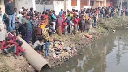 A young man went missing after falling into a big drain in Patna