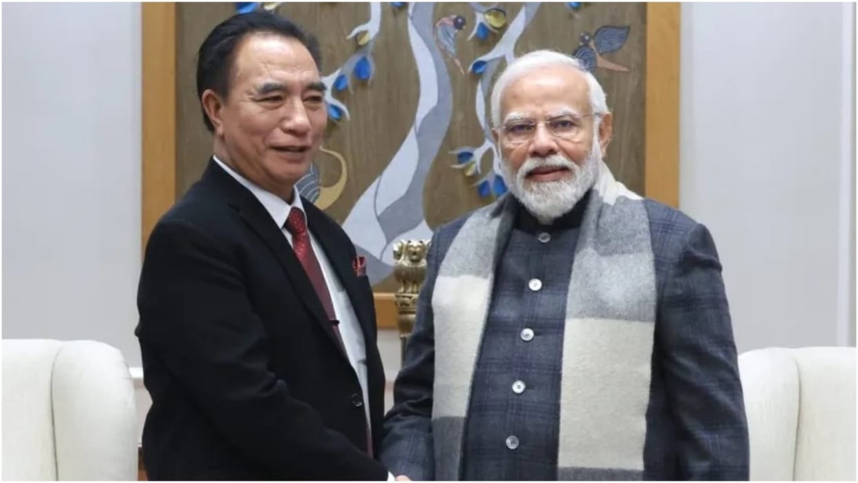 Mizoram cm laluhoma meets pm modi and foreign minister jaishankar
