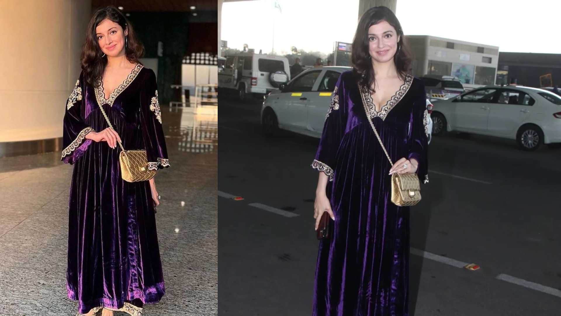 Lohri Outfit Ideas trendy Velvet Suit Designs for lohri festival