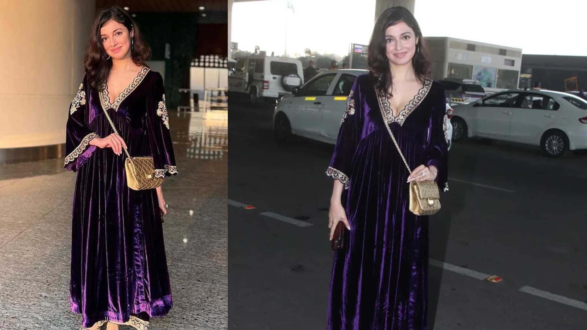 Lohri Outfit Ideas trendy Velvet Suit Designs for lohri festival