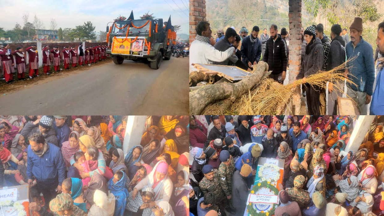 Students of Lung School saluted martyr Rohit Kumar in kangra
