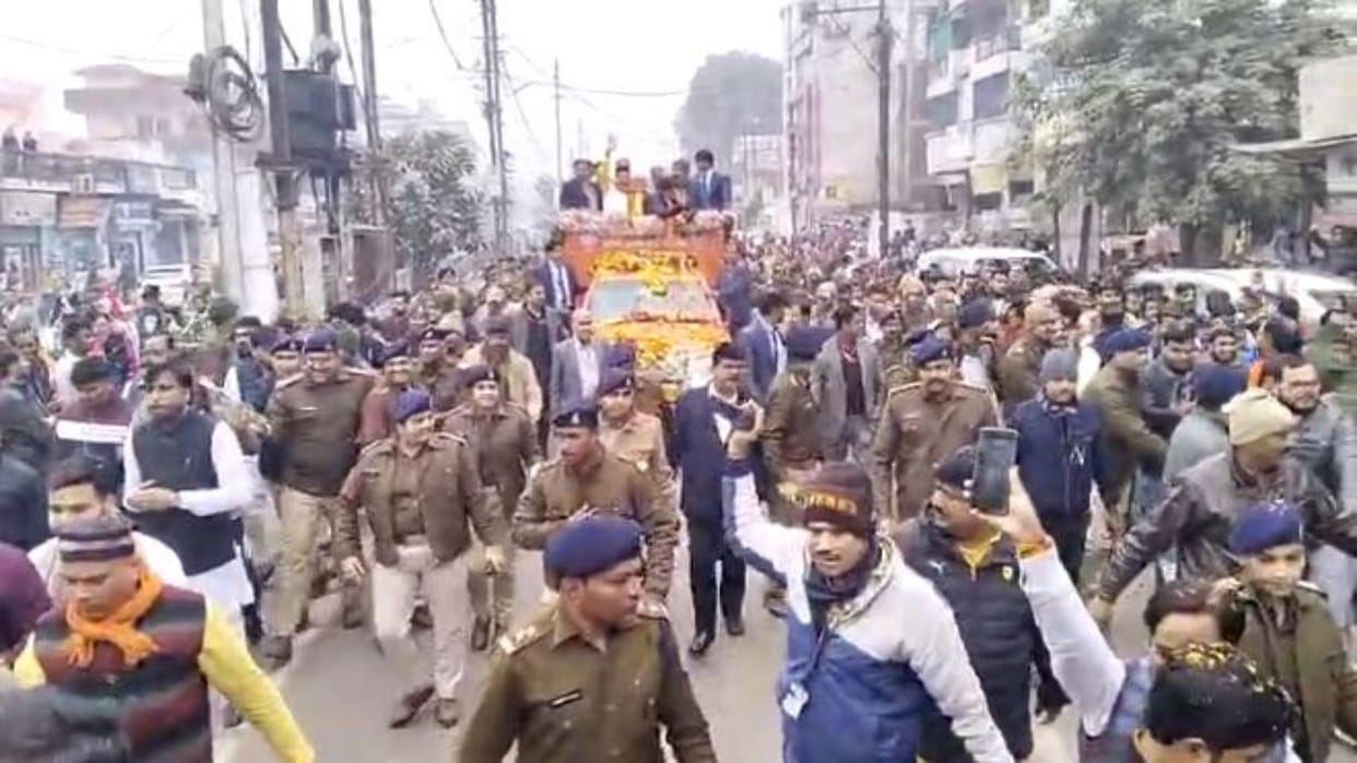 Gwalior CM Mohan Yadav took out a public gratitude march in the historical city
