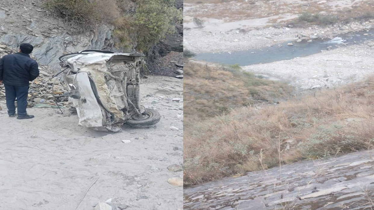 Car fell into a ditch 100 feet below in Tereda, Sainj, two injured