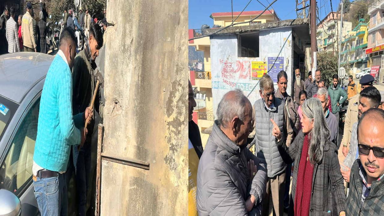 Action taken again on encroachment in Solan city, encroachment removed in Shamti