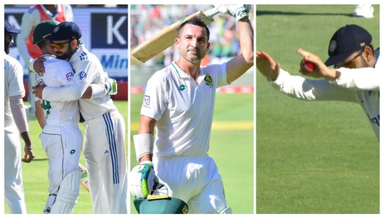 IND vs SA virat kohli asks crowd to bow down as dean elgar gets dismissed on his final innings video watch