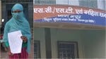 न्याय की गुहार लगाने पीड़िता पहुंची मुख्यालय।