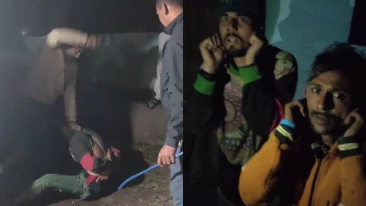 Youth beaten badly on suspicion of theft video goes viral Vikasnagar Dehradun news in hindi