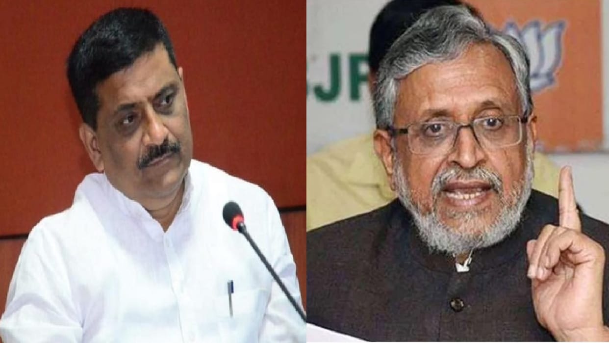 Bihar: CM Nitish Kumar's minister Sanjay Jha gave a lesson to Sushil Modi; Convener, JDU, BJP, India Alliance