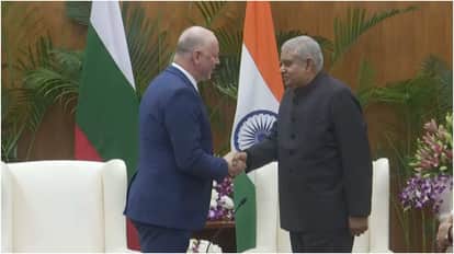 बुल्गारिया की नेशनल असेंबली के अध्यक्ष रोसेन जेलियाजकोव ने धनखड़ से की मुलाकात