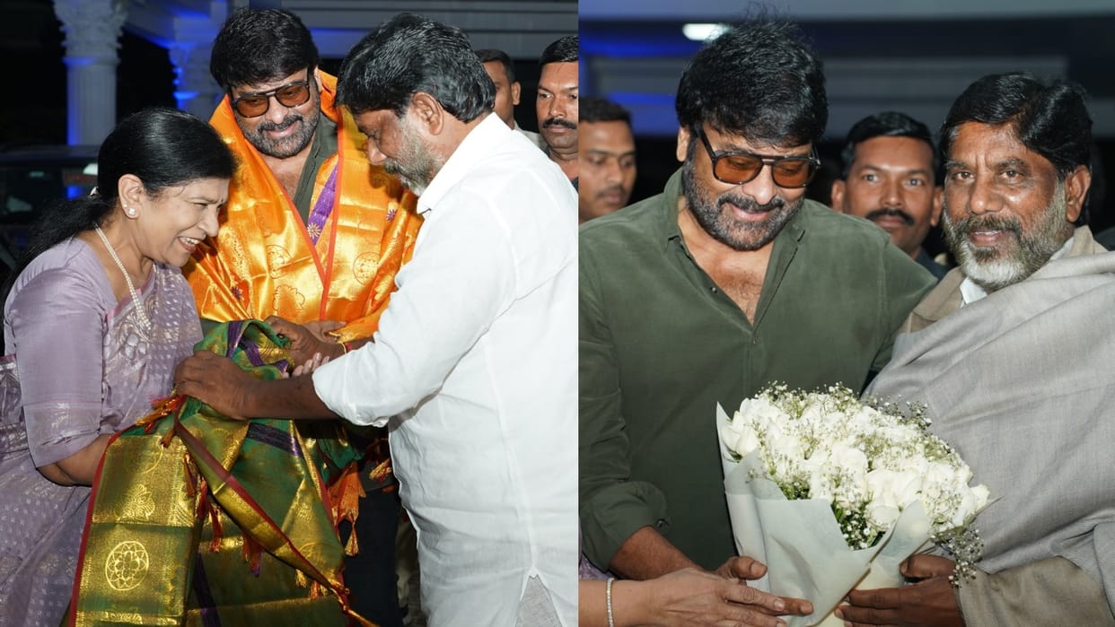 Chiranjeevi met Telangana Deputy Chief Minister Bhatti Vikramarka with wife Surekha Konidala in Hyderabad pics