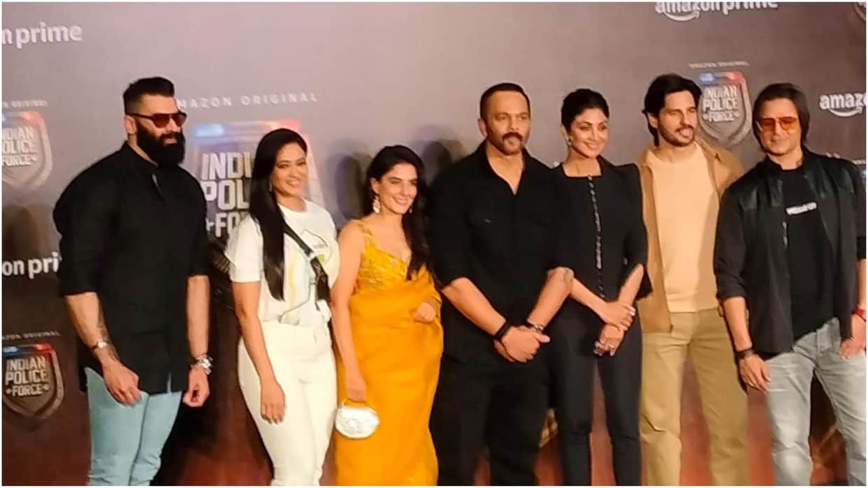 Indian Police Force: Rohit Shetty Sidharth Malhotra Shilpa Shetty Vivek at Prime Video Series Trailer Launch