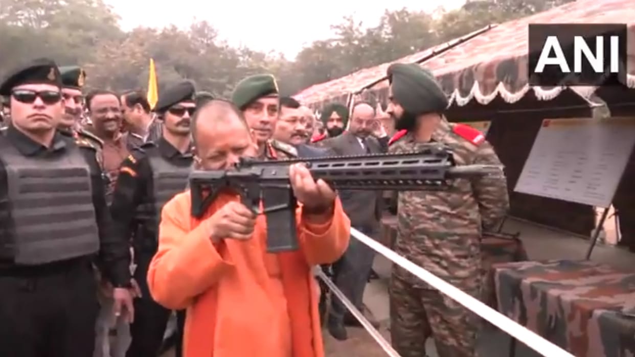 CM Yogi Adityanath on Army Day in Lucknow.