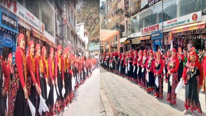 Mahanati in Manali's Mall Road, women danced together to give the message of women empowerment.