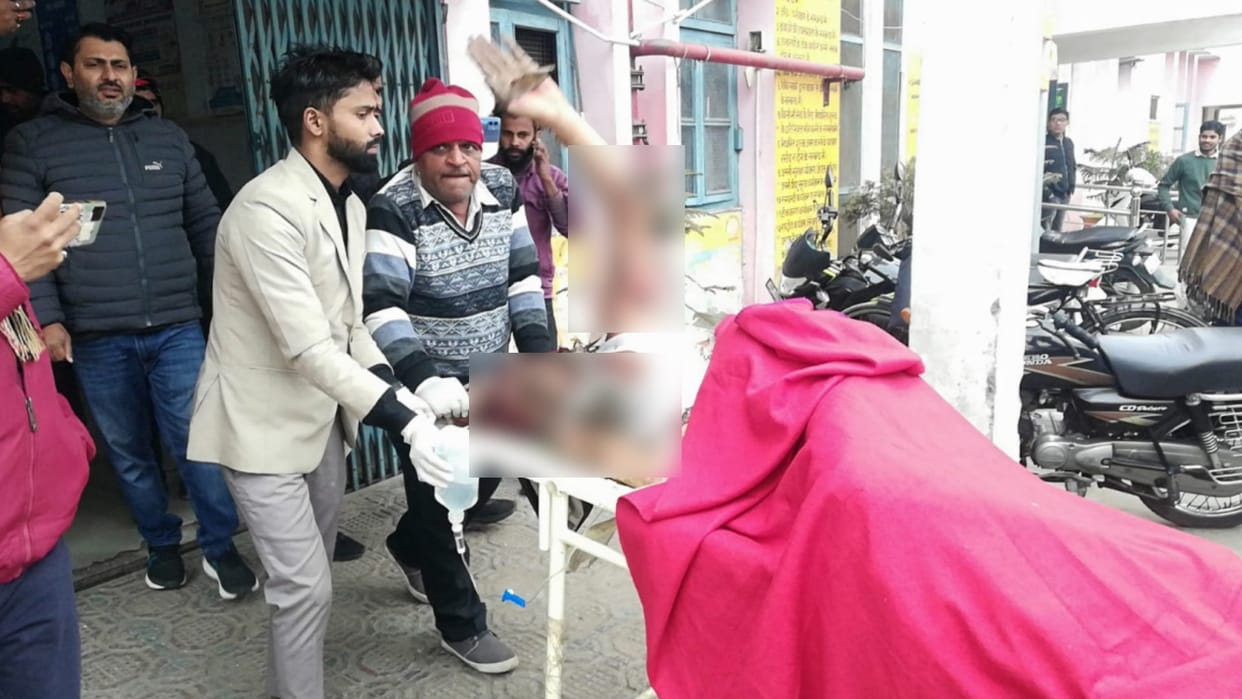 Farmer tried to commit suicide outside SDM office in Mawana of Meerut