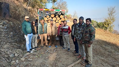 Dehradun: चकराता वन प्रभाग में नहीं रुक रहा पेड़ों का अवैध कटान, माख्टी में खेतों में मिली देवदार की 22 डाट Dehradun Chakrata Forest Division trees Illegal cutting 22 cedar stumps found in fields in Makhti