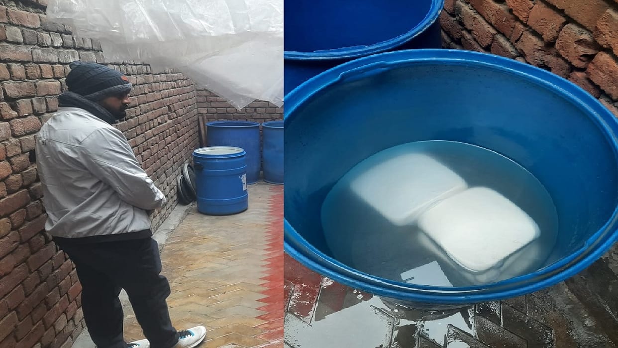 CM Flying team raid fake cheese factory in Vaiser village of In panipat, destroyed food items