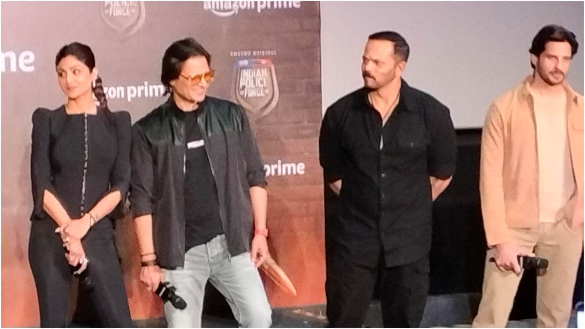 Indian Police Force: Rohit Shetty Sidharth Malhotra Shilpa Shetty Vivek at Prime Video Series Trailer Launch