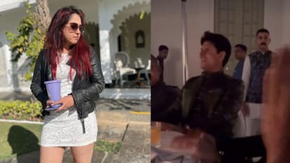 Ira Nupur Wedding: उदयपुर में मिनी ड्रेस में नजर आईं आयरा, पत्नी के लिए स्पेशल गाना गाते दिखे नूपुर शिकरे Ira Nupur Wedding couple reached Udaipur for traditional wedding shikhare was seen singing a song for Wife