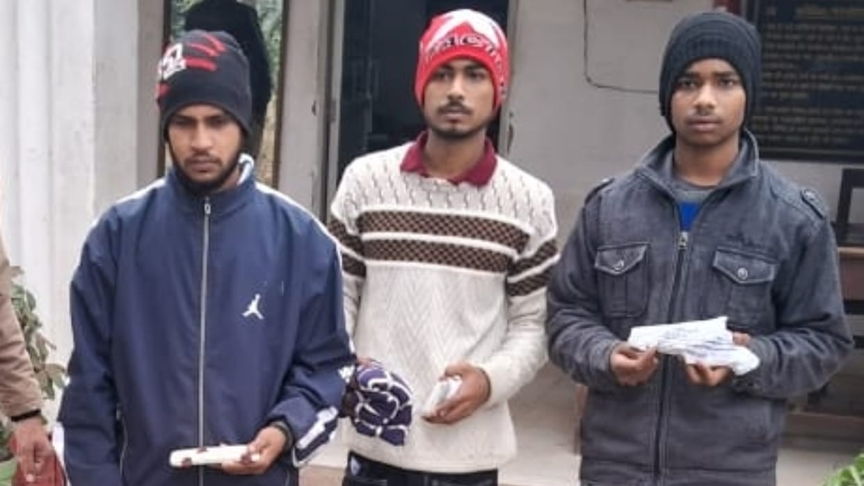 Police arrested three robbers in Bareilly