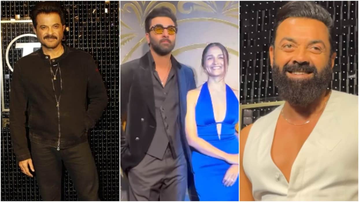 Ranbir Kapoor arrives with Alia Bhatt at Animal success party Bobby Triptii and other stars also jones bash