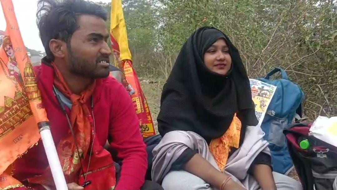 Shabnam, who was going to Ayodhya on foot from Mumbai, reached Sehore