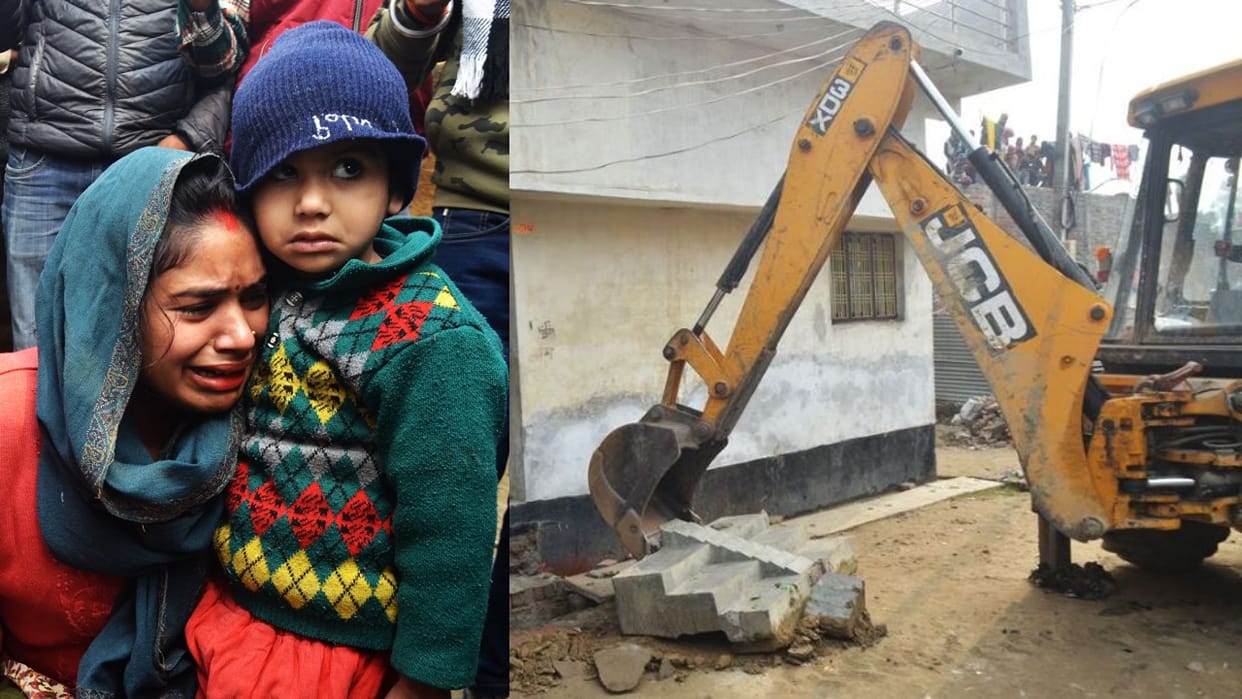Balram murder case Police reached accused's house with bulldozer in Lakhimpur kheri