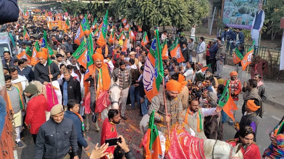 Road Show of BJP President JP Nadda in Panchkula